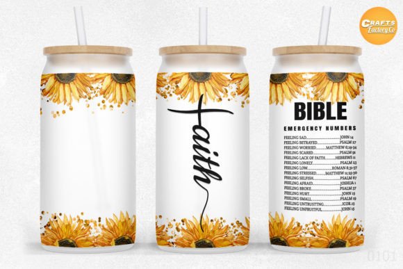 16 Oz Libbey Glass Can Faith Bible Embroidery Design Review